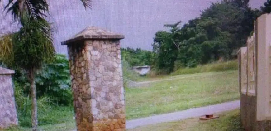 Vacant lot in the Gated Community of Liberty Estate, just 15 min. from the town of Ochoa Rios. If one should erect a two storey building, they would have a view of the sea