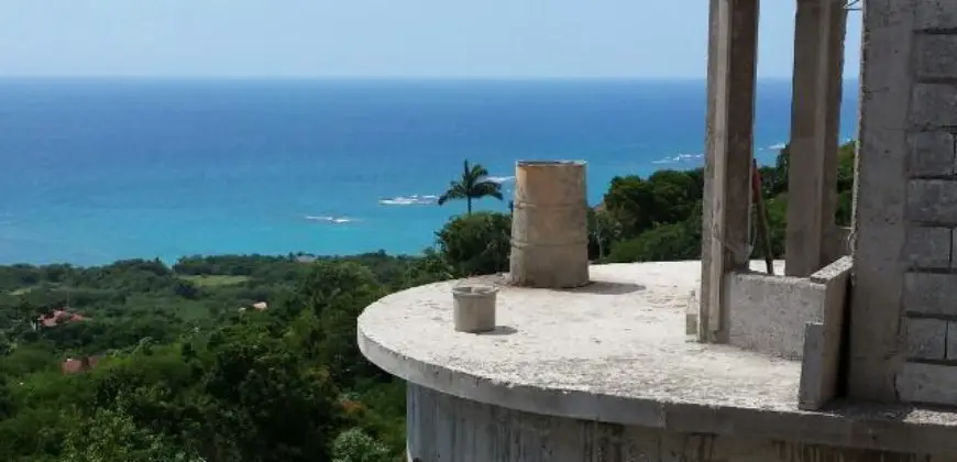 Incomplete property for sale with awesome view of the ocean in Westmoreland