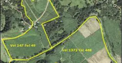 Approximately 170 acres, with 70 acres in hillside/rough land