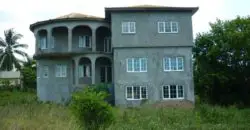 Unfinished, 3 storey house made up of 4 bedrooms and 3 bathrooms, MUST GO